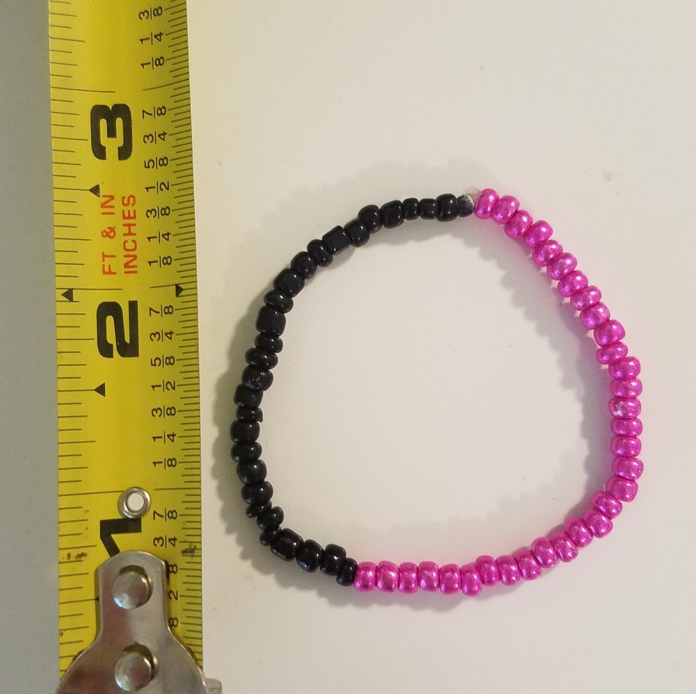 Hand made stretch glass bead bracelet
